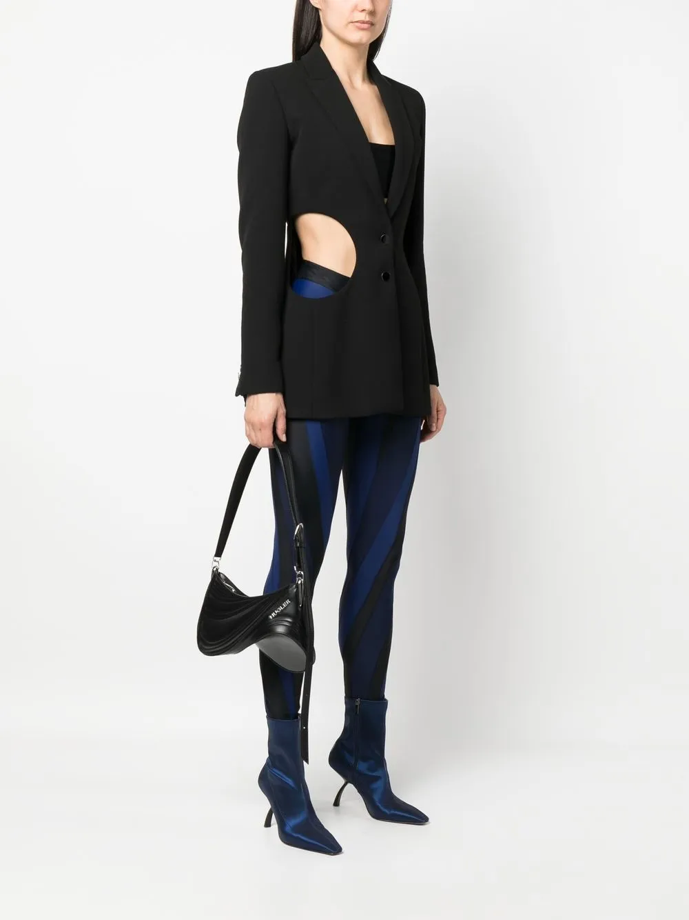 Сумка через плечо Spiral Curve 01 среднего размера Mugler, черный — фото 2
