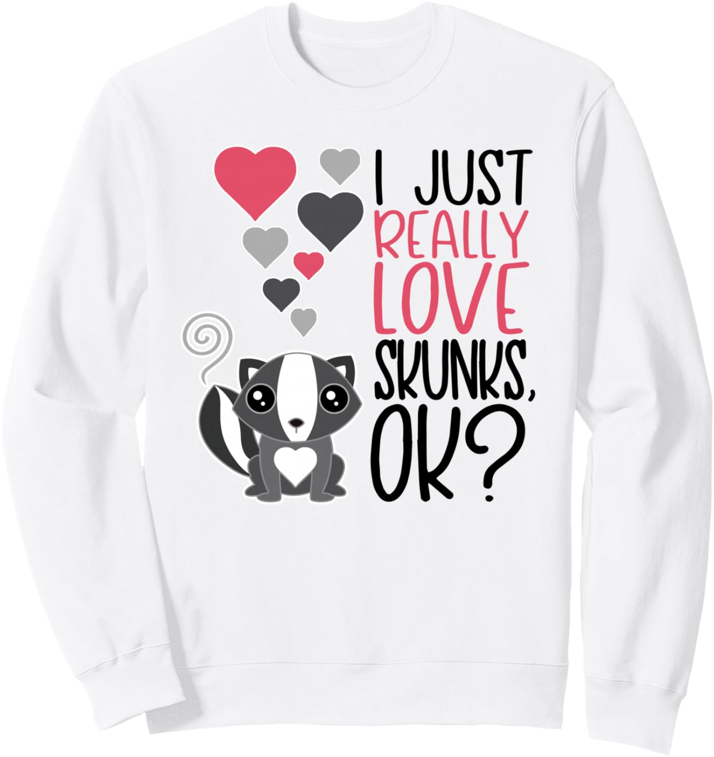 

Я просто очень люблю скунсов, ладно - Милая толстовка со скунсом, серая Love Skunks Apparel, Серый, Я просто очень люблю скунсов, ладно - Милая толстовка со скунсом, серая Love Skunks Apparel