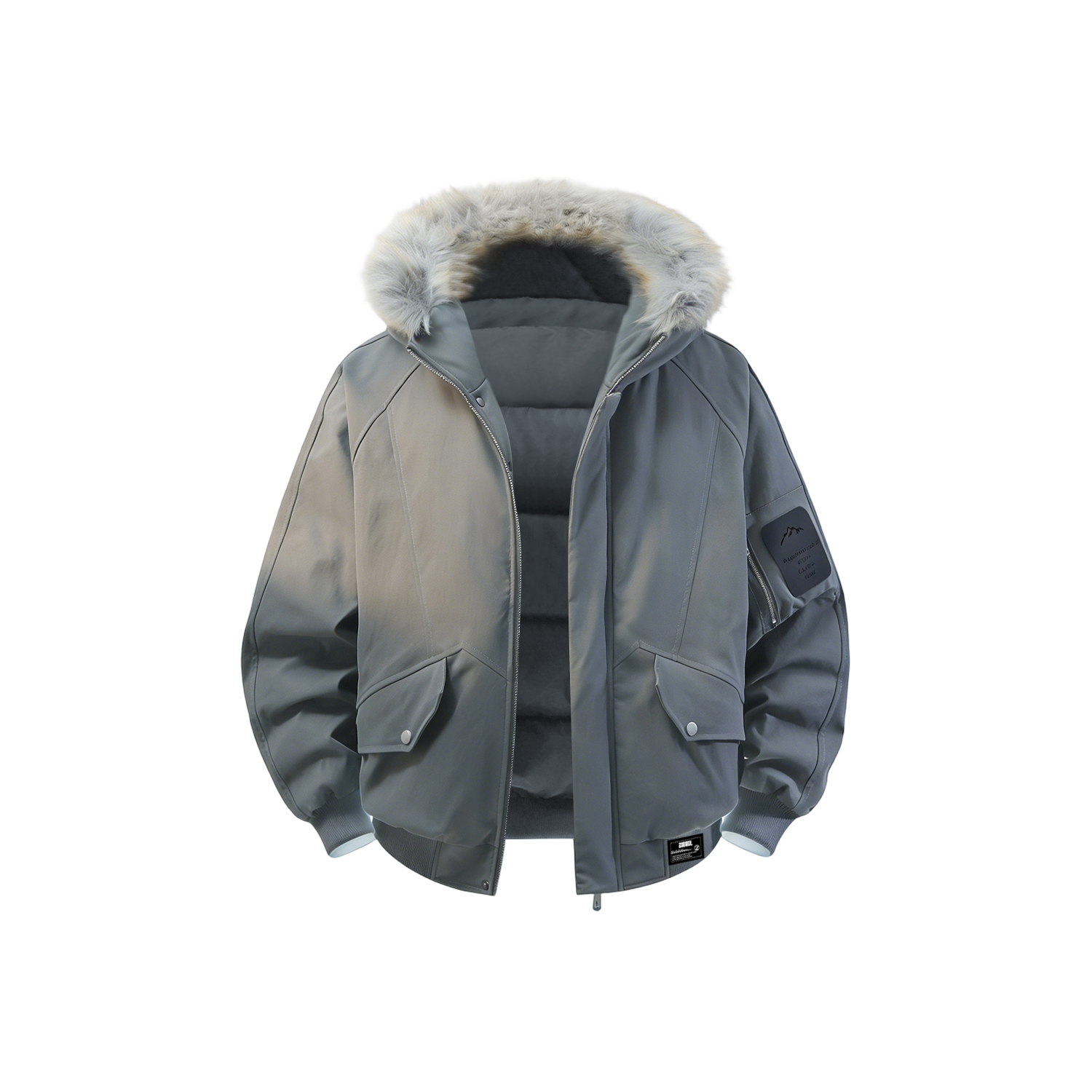 

Пуховик Unisex Hooded Thickened ZIAREL, темно-серый (goose down jacket)