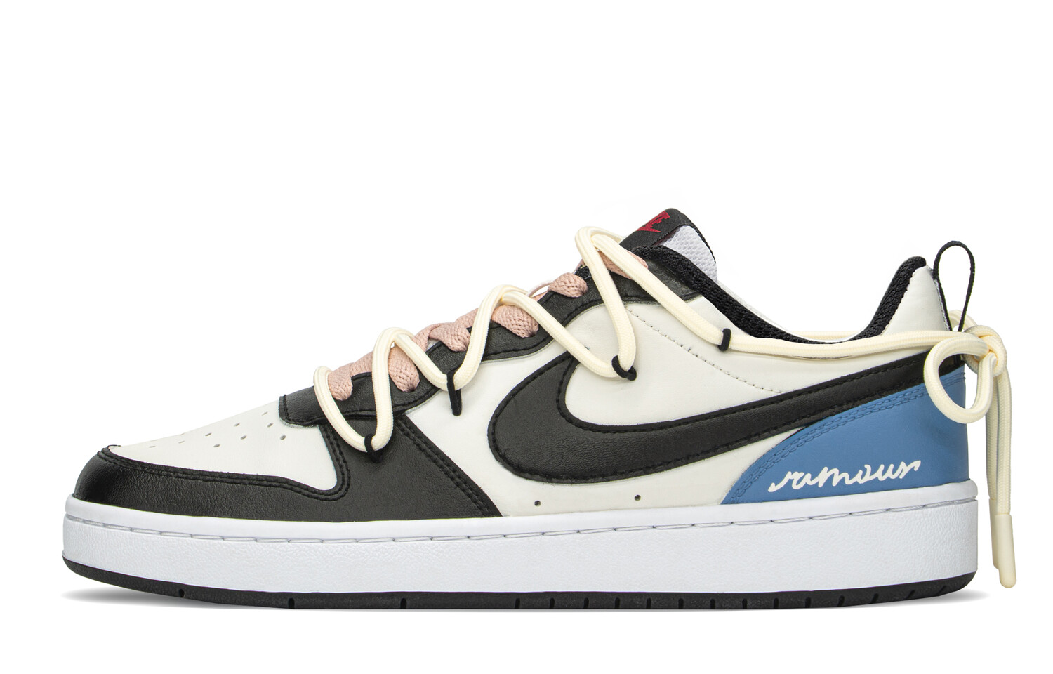 

Кроссовки Nike Court Borough Series Skateboard Shoes Women's Low-Top Black Blue