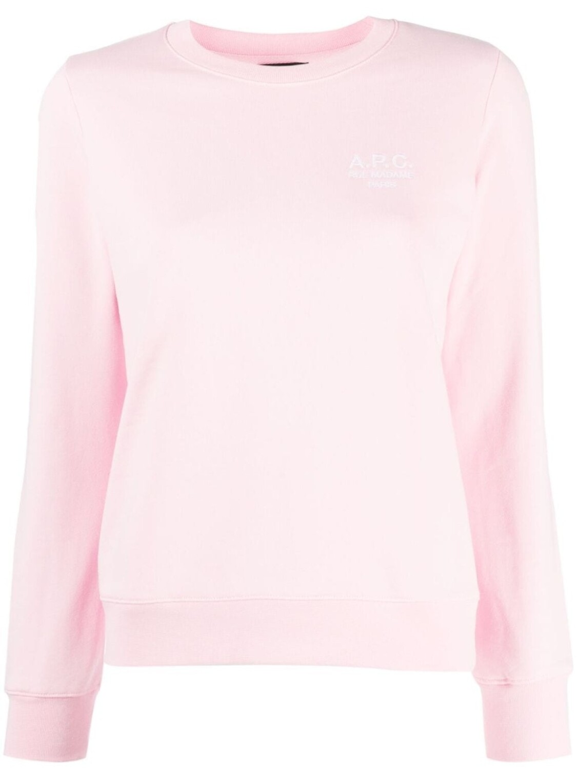 

A.P.C. футболка с длинными рукавами и вышитым логотипом, розовый