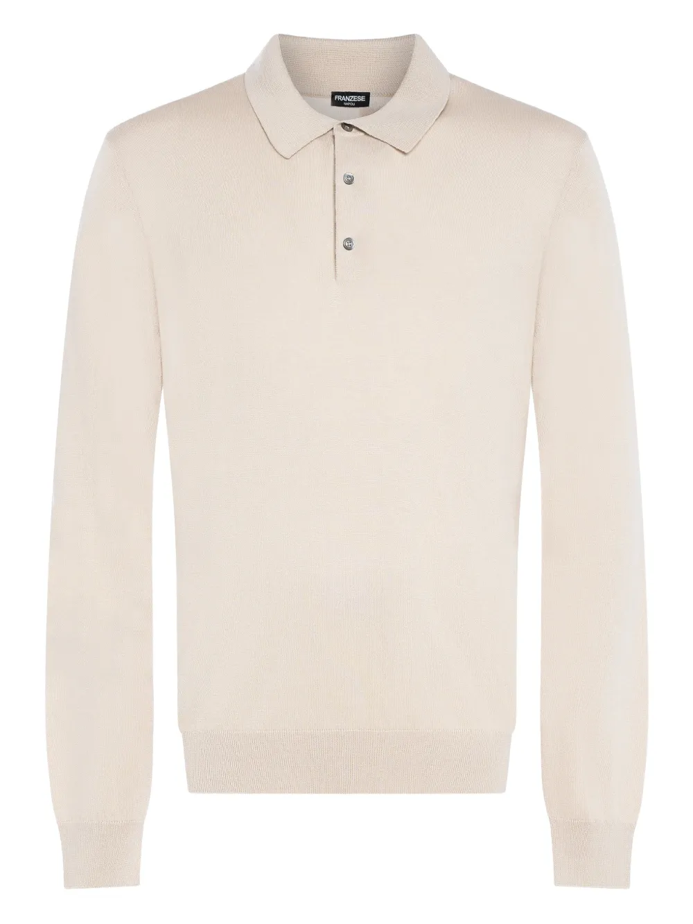 

Рубашка-поло в рубчик на пуговицах Franzese Collection, бежевый