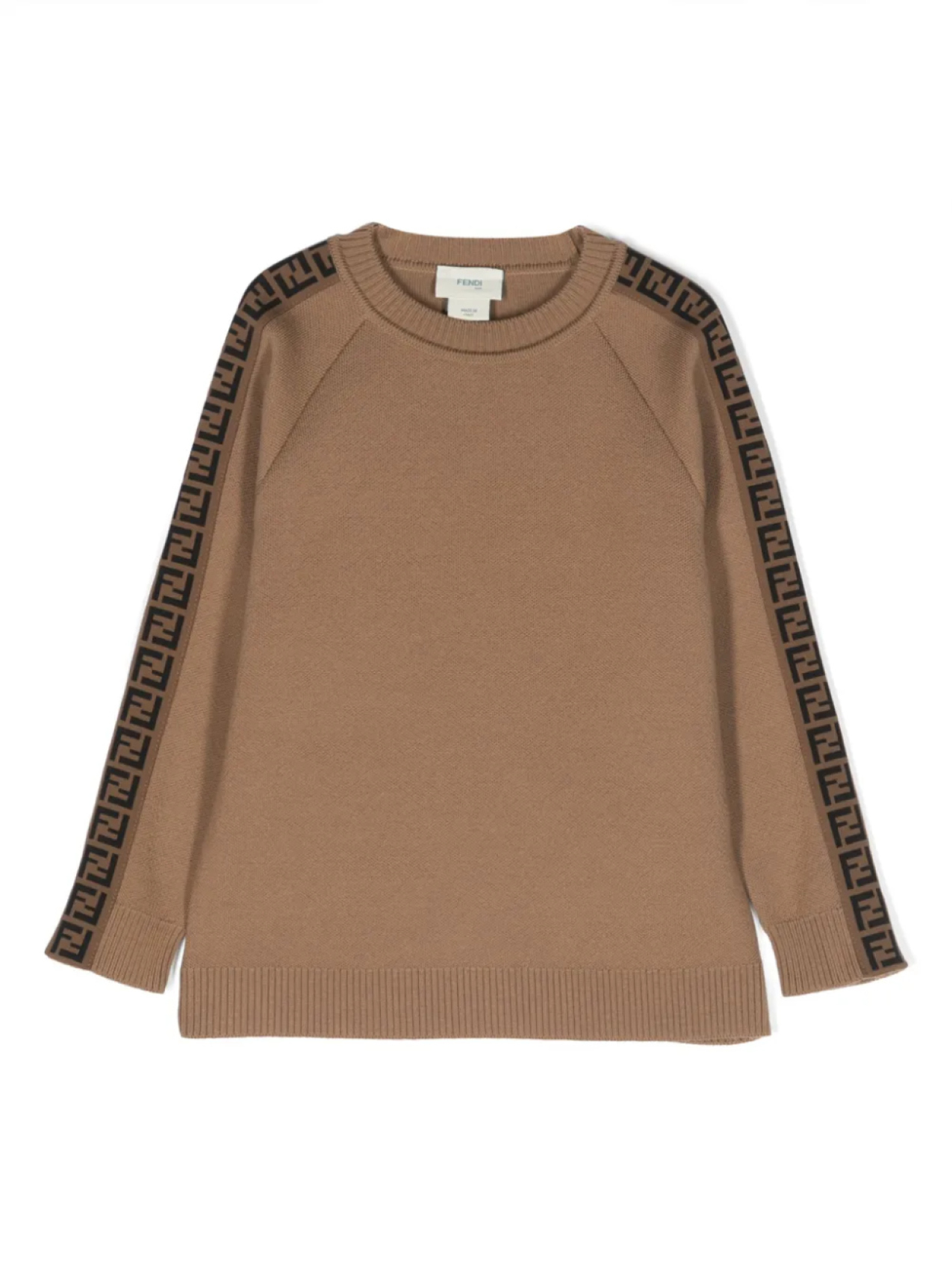 

Футболка с длинными рукавами и логотипом FF Fendi Kids, коричневый