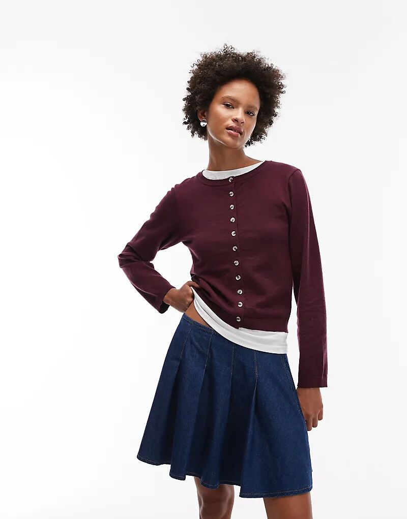 

Джинсовая мини-юбка со складками ASOS DESIGN цвета индиго