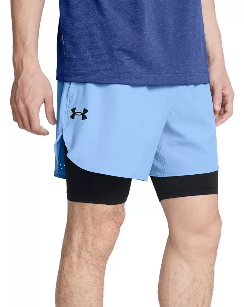 

Мужские шорты 2-в-1 Under Armour Vanish Elite, цвет Horizon Blue/Black/Black