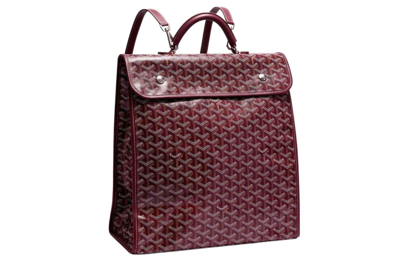 

GOYARD Рюкзак-сумка из телячьей кожи на холщовой основе среднего размера унисекс 11 цветов, Burgundy