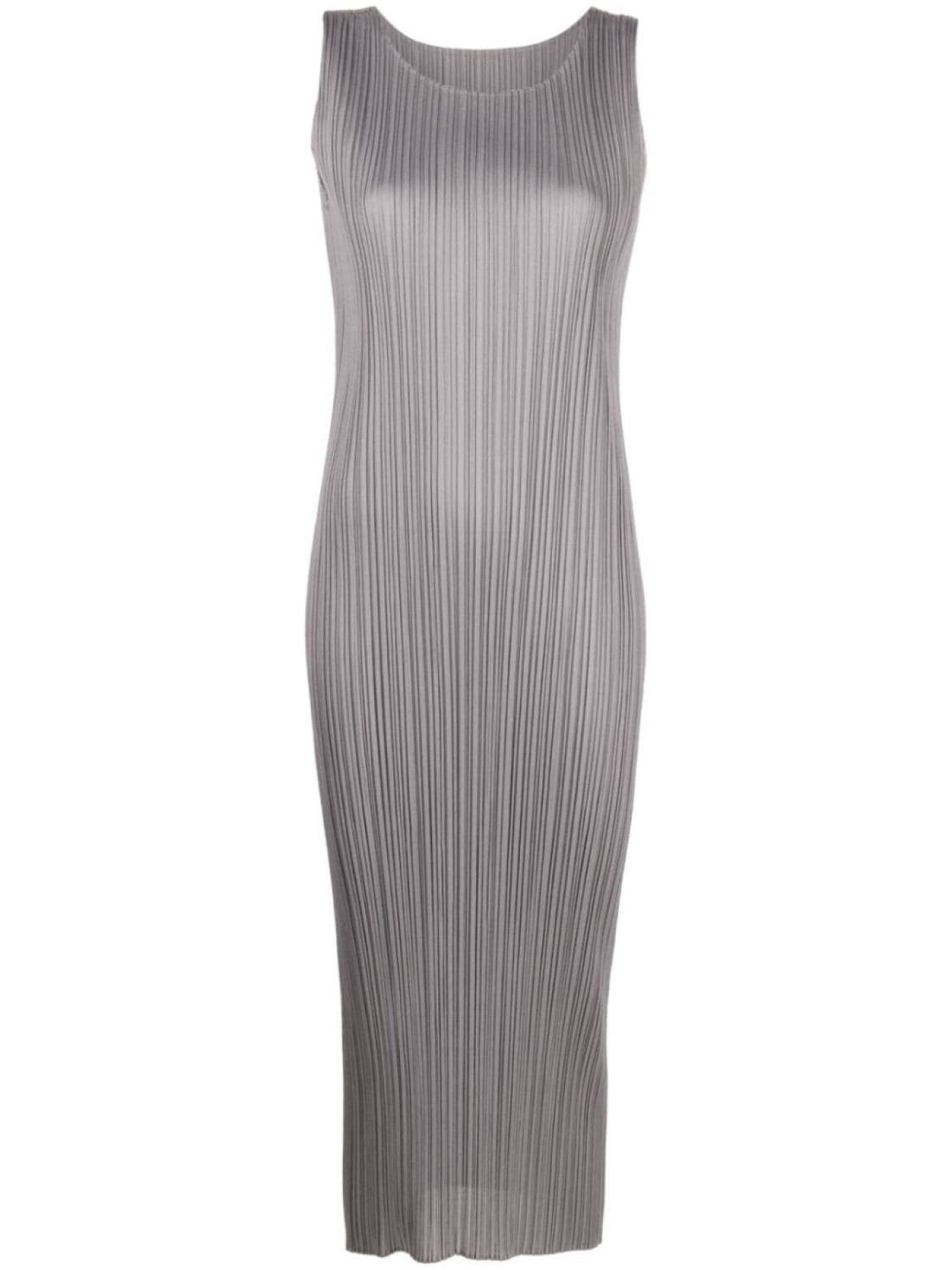 

Pleats Please Issey Miyake плиссированное платье миди Monthly Colors, серый