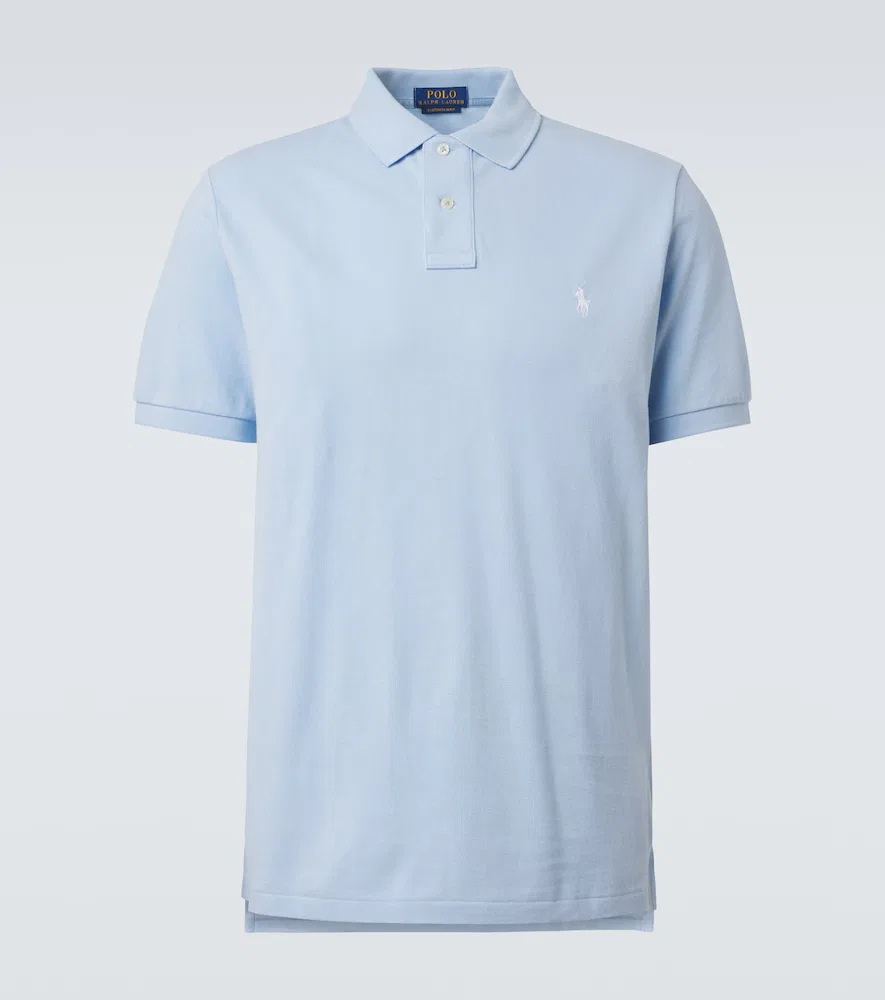 Поло из хлопкового пике Polo Ralph Lauren, синий