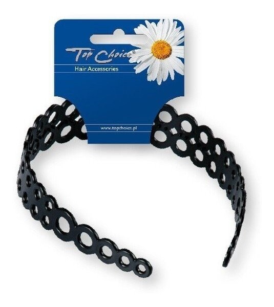 

Ободок для волос Top Choice Openwork, черный (27833) 1 шт