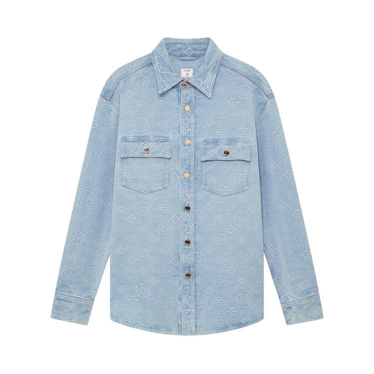 

Рубашка Casablanca Denim Monogram Shirt, Blue