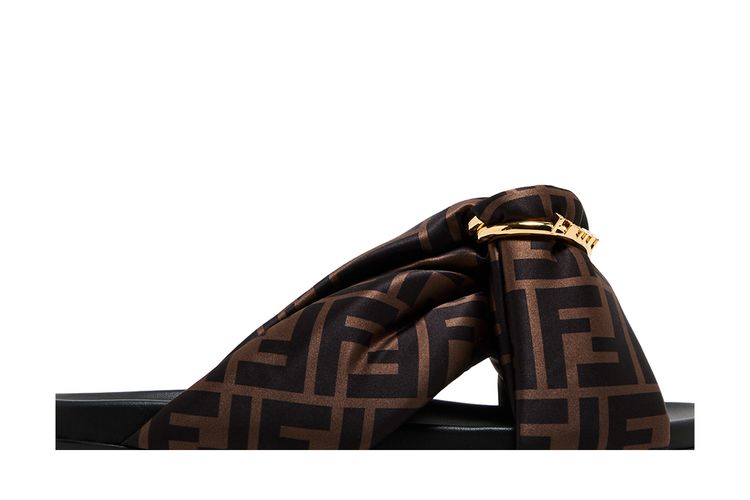 Кроссовки Fendi Wmns Feel FF Satin Slide 'Brown', коричневый — фото 2