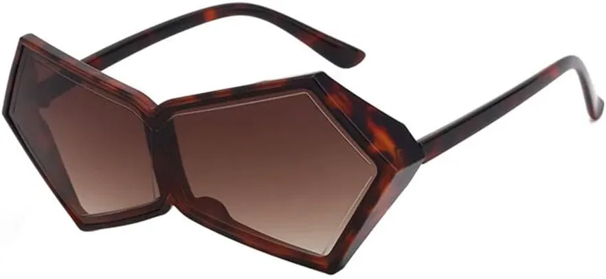 

Солнцезащитные очки MUTYNE в крупной оправе неправильной формы с пятиугольным оправой, для женщин и мужчин, роскошные винтажные солнцезащитные очки, Leopard