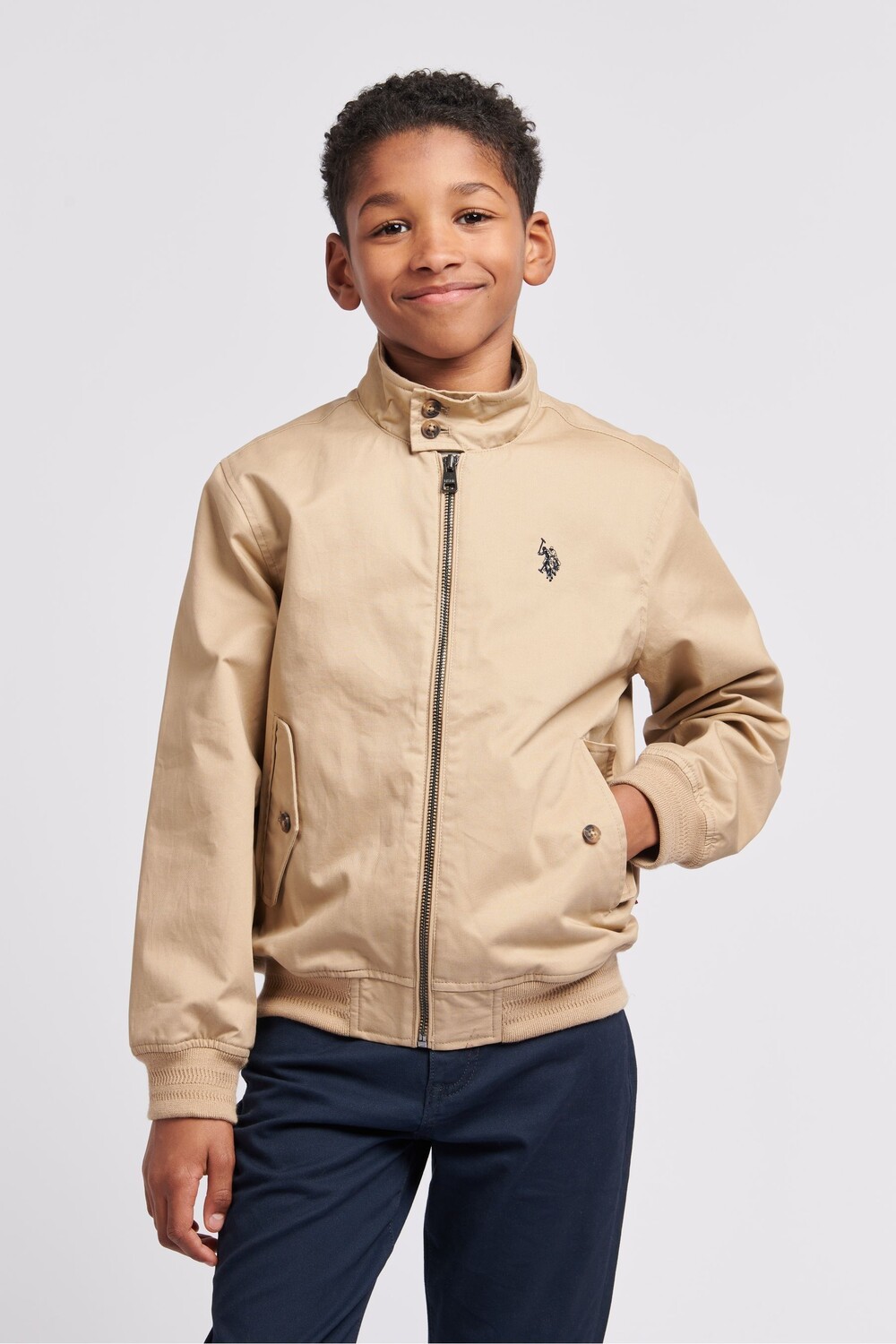 

Куртка Харрингтон из хлопкового твила для мальчика U.S. Polo Assn, коричневый