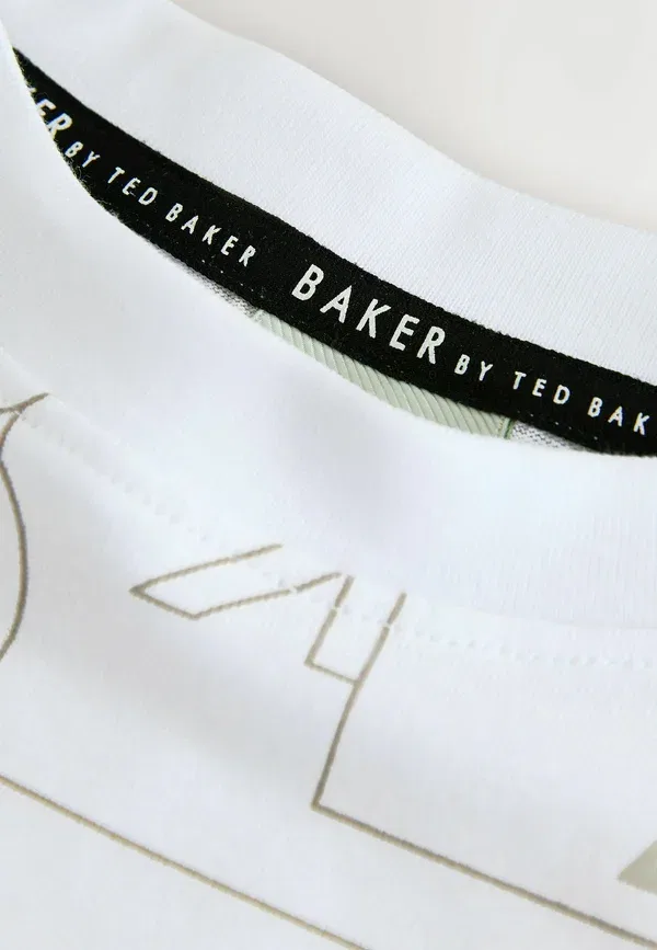 Футболка Regular fit с принтом Baker By Ted Baker, белый — фото 4