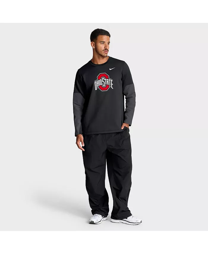 Мужская черная футболка Ohio State Buckeyes 2025 Sideline Coach Performance с длинными рукавами Nike — фото 3