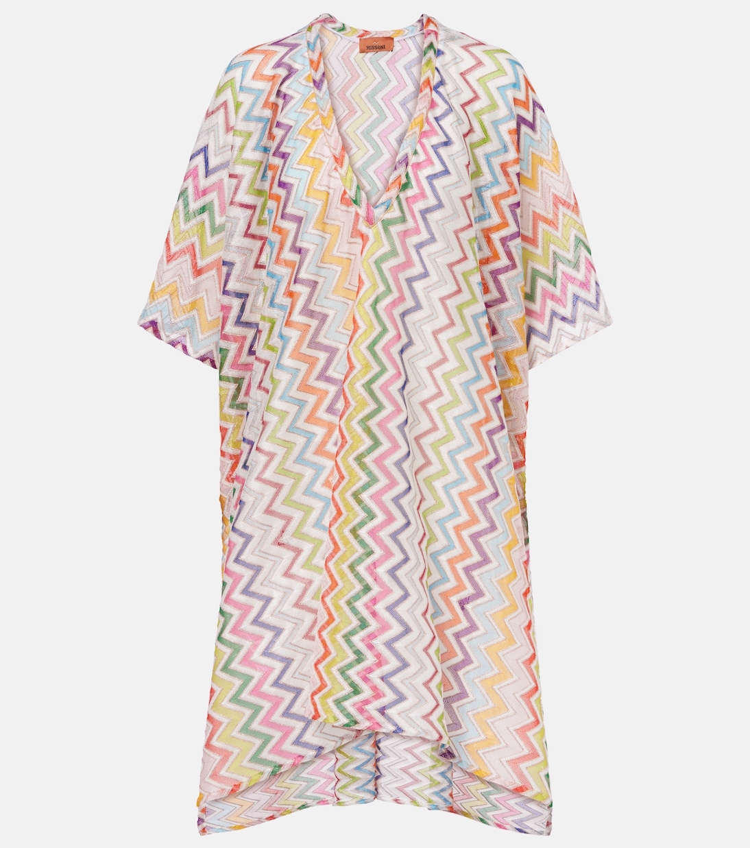 

Полупрозрачное пляжное платье Zig Zag Missoni, Multicolor w/White Base