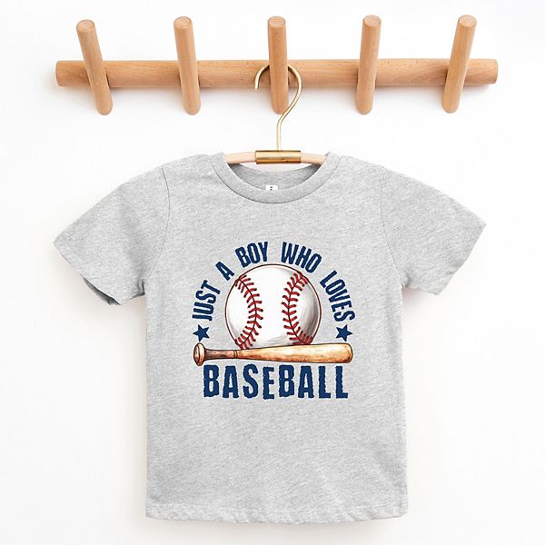 Футболка с коротким рукавом Just a boy who loves baseball The Juniper Shop, Heather Grey — фото 2