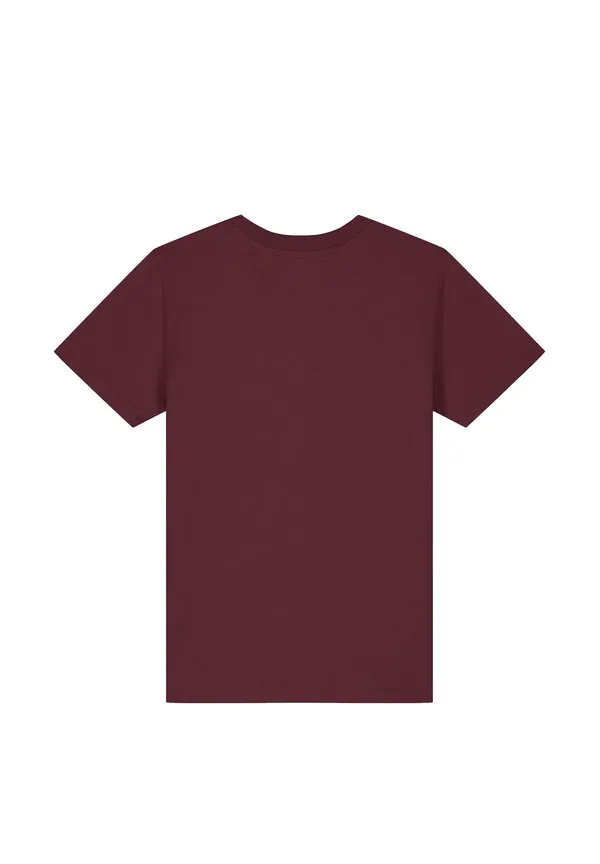 Футболка с красочным принтом совы Watapparel, Burgundy — фото 2