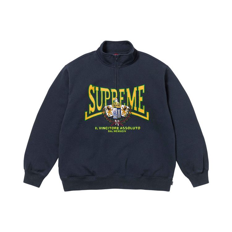 

Пуловер Supreme Crest Appliqué Half Zip Pullover, Navy