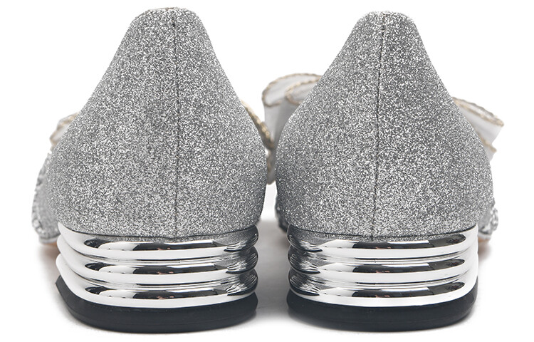 Туфли женские повседневные Women's Casual Shoes Women's Low-Top Silver Cameido, серебряный — фото 3