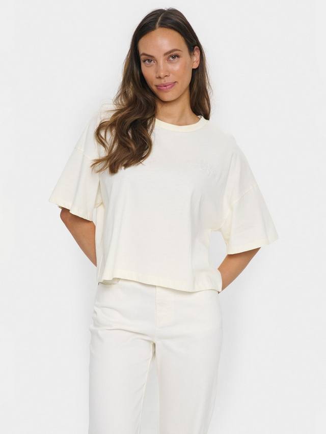 

Футболка Boxy Fit от Jalinu Saint Tropez, White