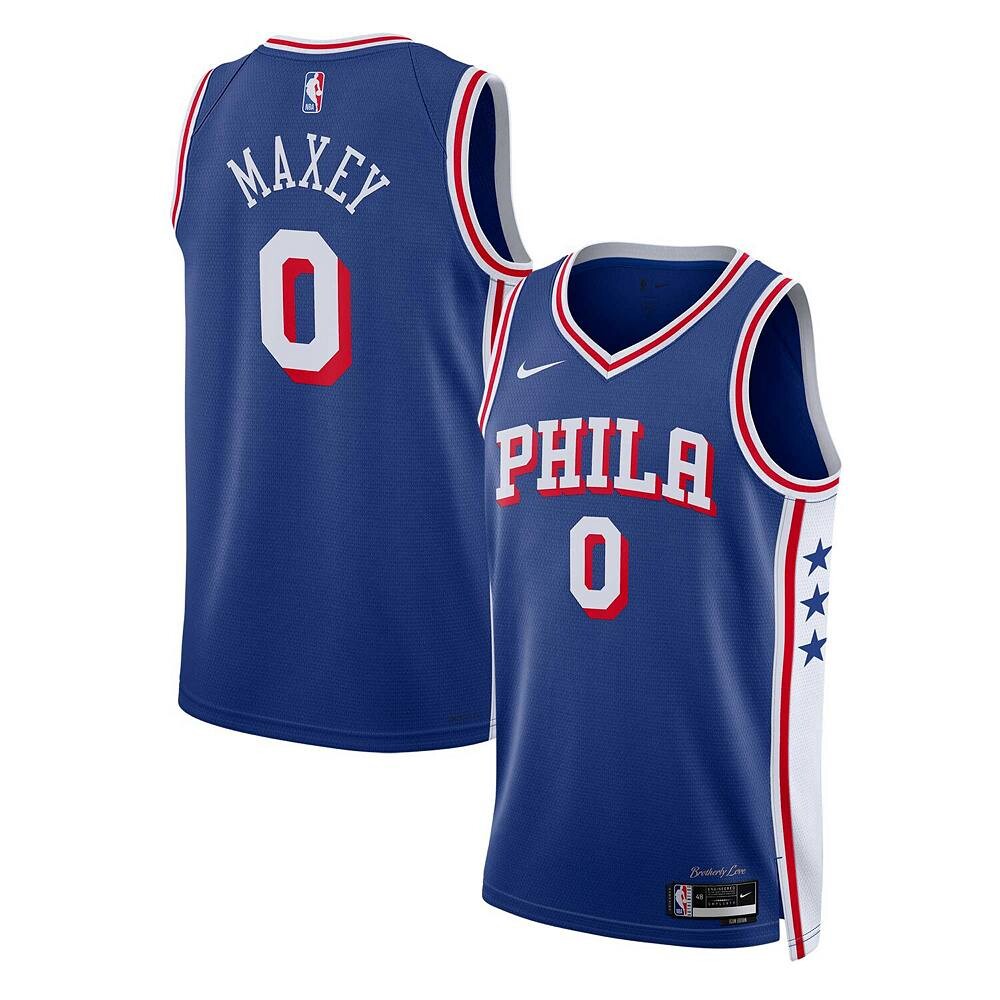 

Джерси унисекс Nike Tyrese Maxey Royal Philadelphia 76ers Swingman — издание Association, синий