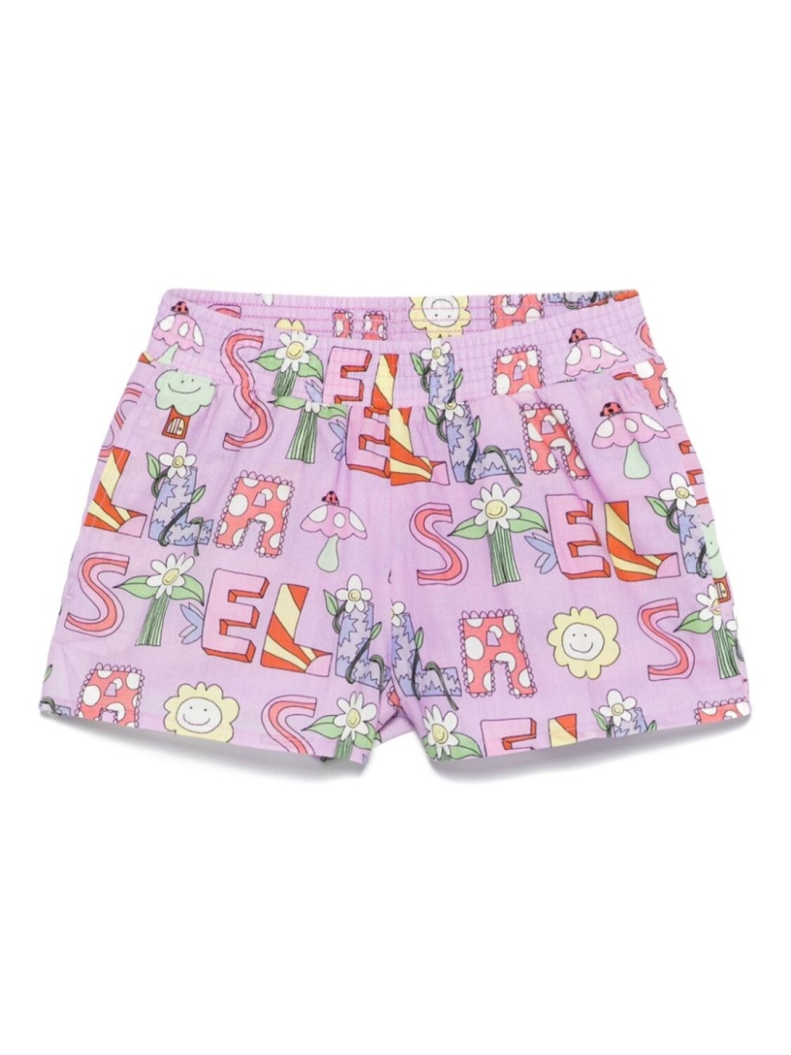 

Шорты с графическим принтом Stella McCartney Kids, фиолетовый