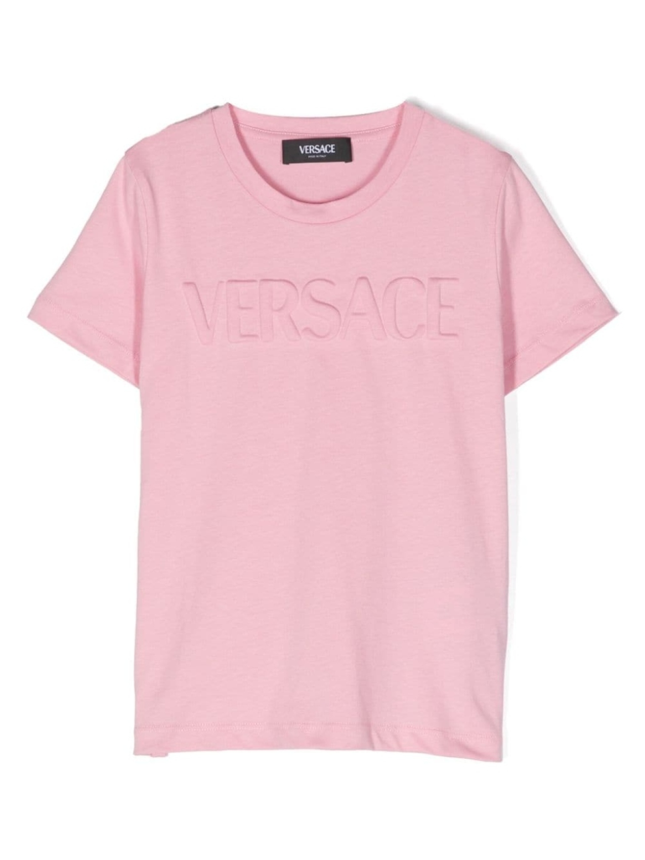 

Versace Kids футболка с тисненым логотипом, розовый