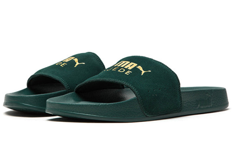Шлепанцы PUMA Leadcat Suede Green Unisex Slippers, зеленый — фото 2