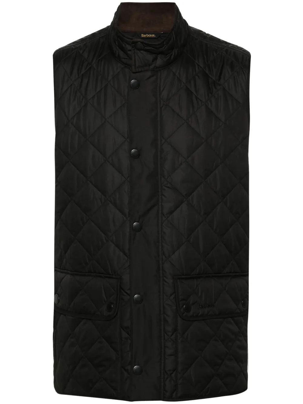 

Стеганый жилет с вышитым логотипом Barbour, черный