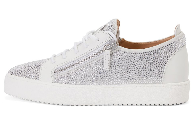 Giuseppe Zanotti /GZ Gail Low Top Стильные женские кроссовки для скейтбординга, белые