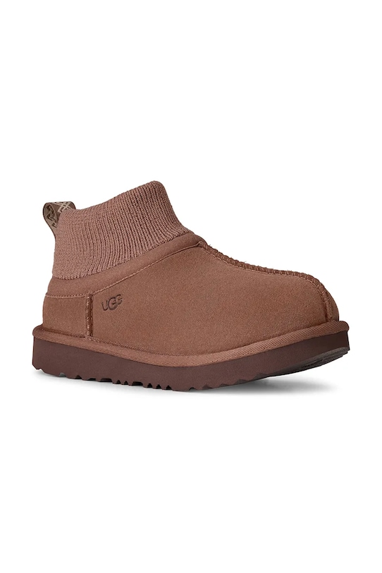 Детские замшевые зимние ботинки KIDS' CLASSIC ULTRA STRETCH CUFF Ugg, коричневый — фото 2
