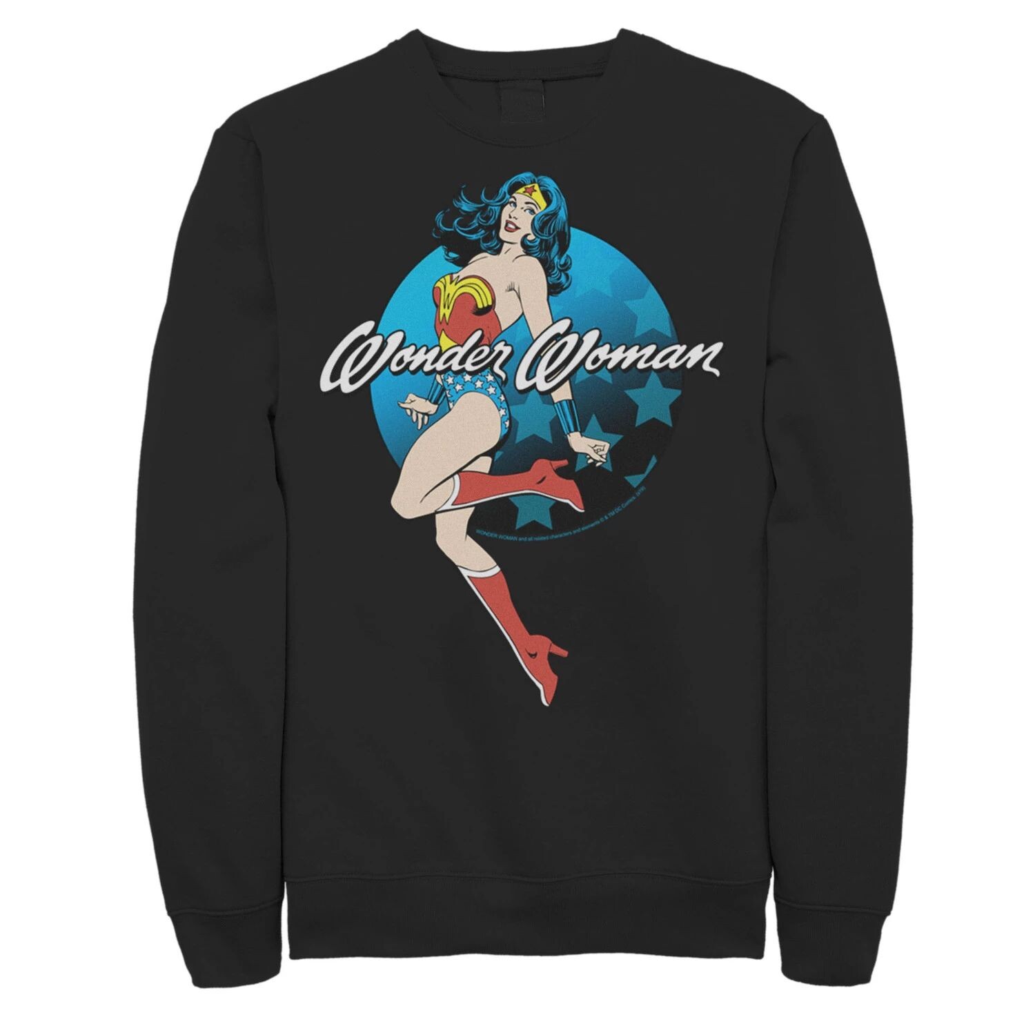 

Мужской флисовый пуловер с рисунком DC Comics Wonder Woman Circle Stars Portrait Licensed Character