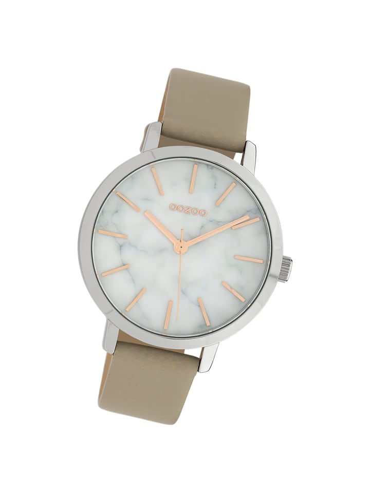 

Аналоговые наручные часы Oozoo Timepieces, серо-коричневый, светло-коричневый, средний размер (примерно 38 мм)