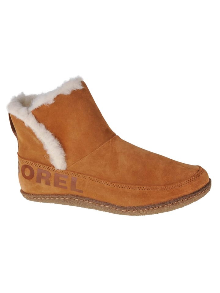 Женские сапоги Sorel с мехом и надписью, коричневый