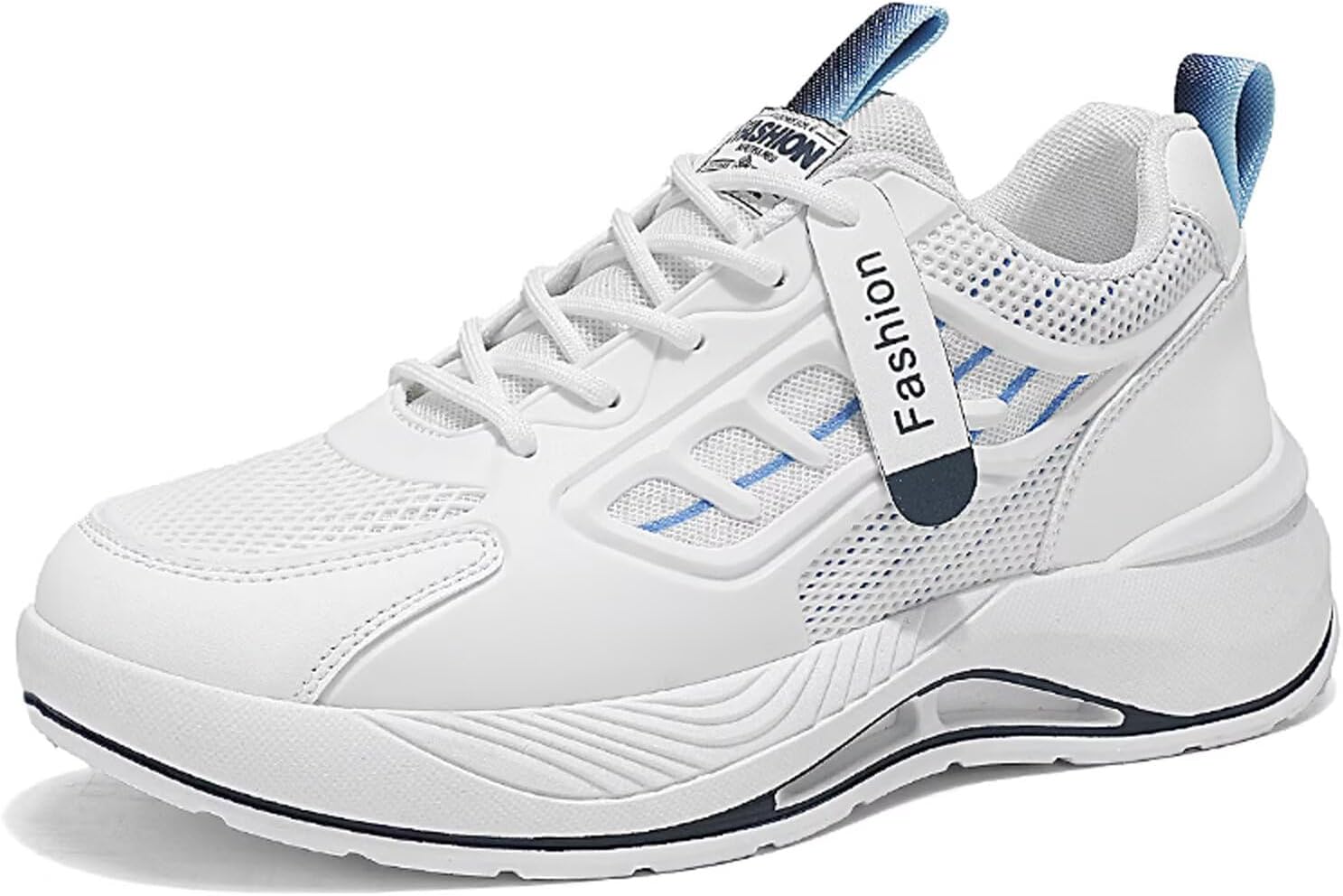 

Мужские легкие дышащие кроссовки Ozefiad с сеткой для ходьбы, шнуровка, комфортная посадка, мягкая EVA-подушка, повседневные кеды, черный