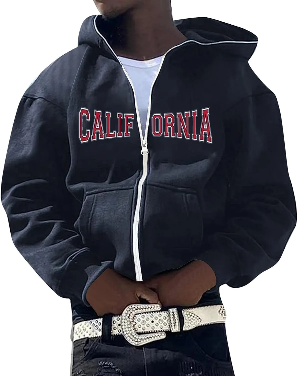 

Бруклинский графический худи для мужчин New York с застежкой-молнией HBDHEJL