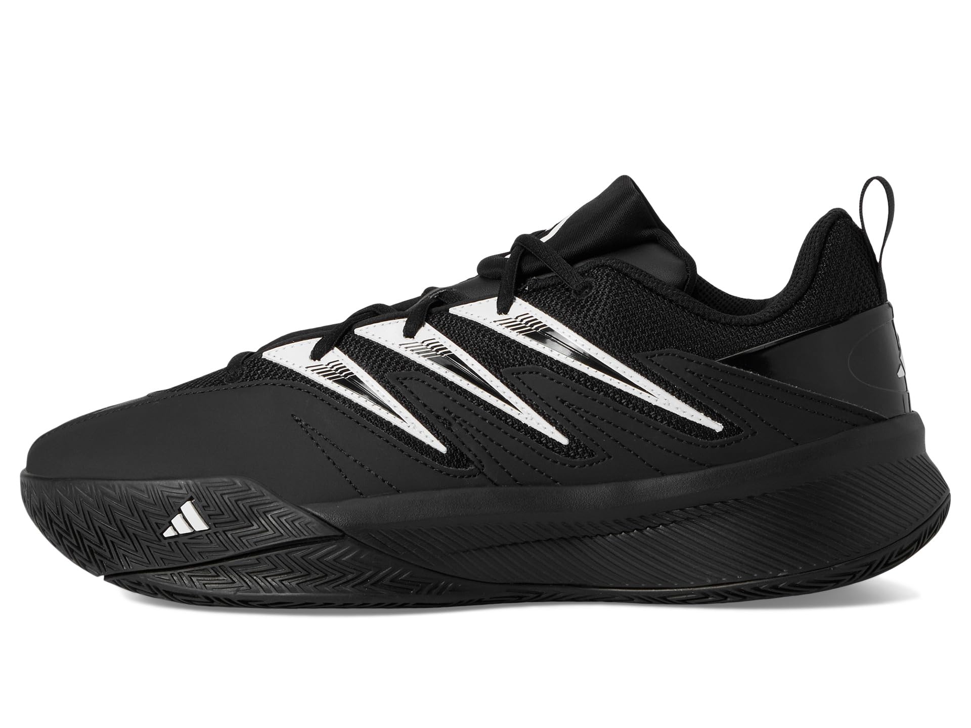 Кроссовки Adidas Dame Certified 3 Basketball Shoes, Black/White/Black — фото 4