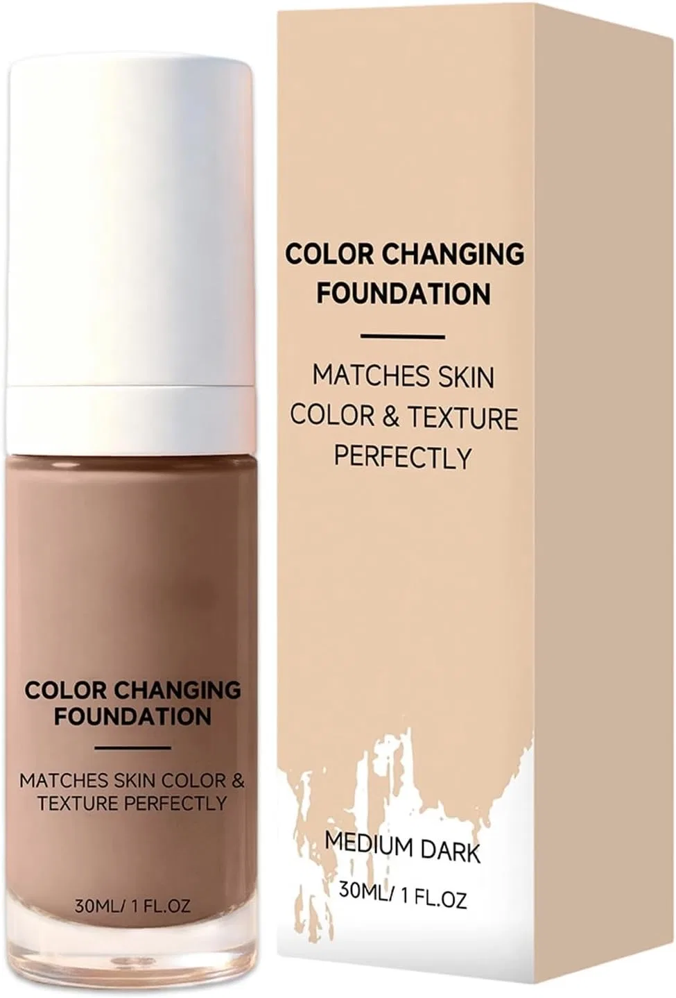 Тональное средство Color Changing Foundation, увлажняющее, No brand, 1 шт., для темного цвета кожи