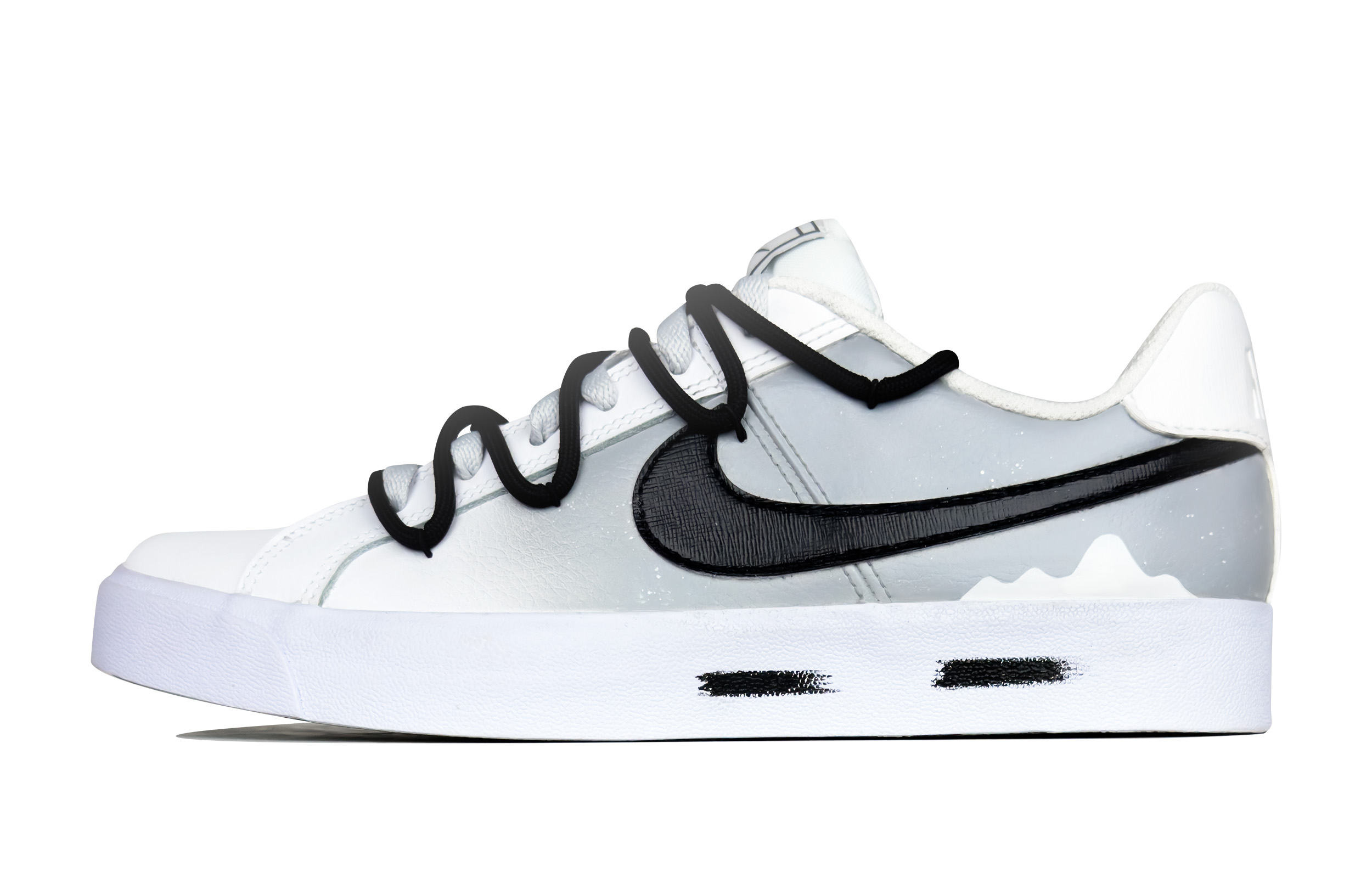 

Кроссовки Nike Court Royale Skateboarding Shoes Men Low-top Black/white/gray, черный/белый/серый