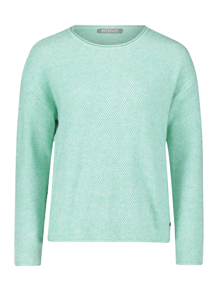 

Пуловер BETTY & CO Strickpullover mit Rundhalsausschnitt, цвет Green Melange