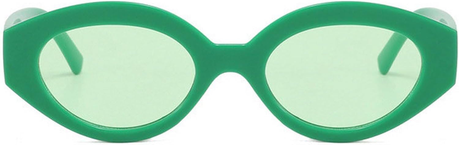 

Модные овальные женские солнцезащитные очки UV400, ретро-солнцезащитные очки с леопардовым принтом для женщин и мужчин, стильные круглые солнцезащитные очки в стиле Y2K от дизайнера mincl, Green