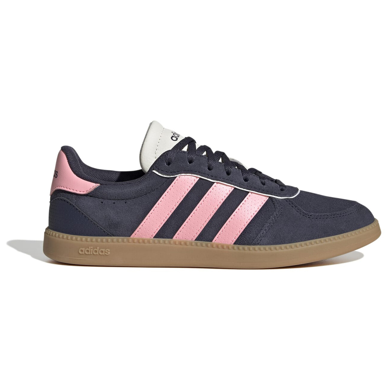 

Кроссовки Adidas Breaknet Sleek Suede, цвет Shadow Navy/Pink Spark/Off White