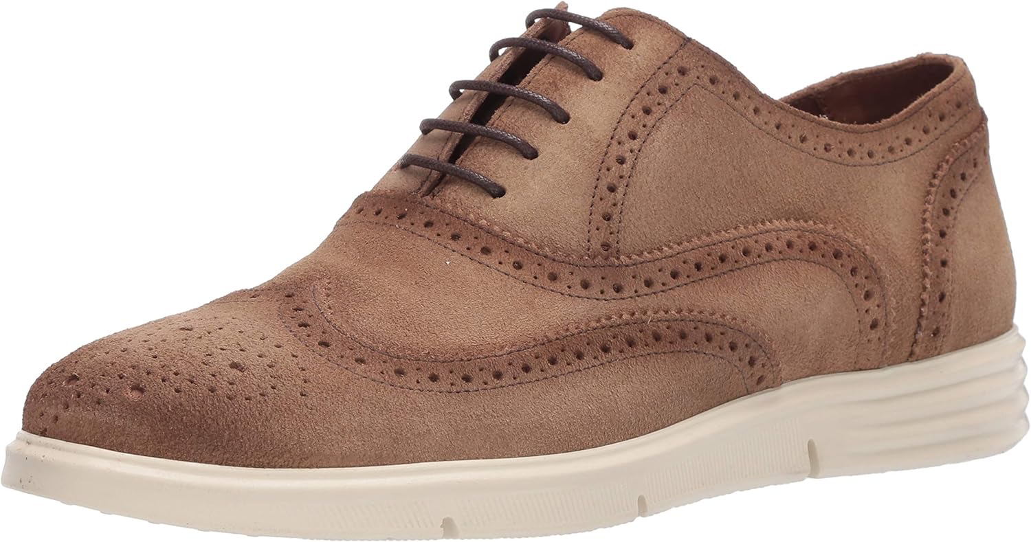 

Мужские кожаные роскошные кроссовки с крылышками и легкой технологией Eva от Driver Club USA, Tobacco Suede