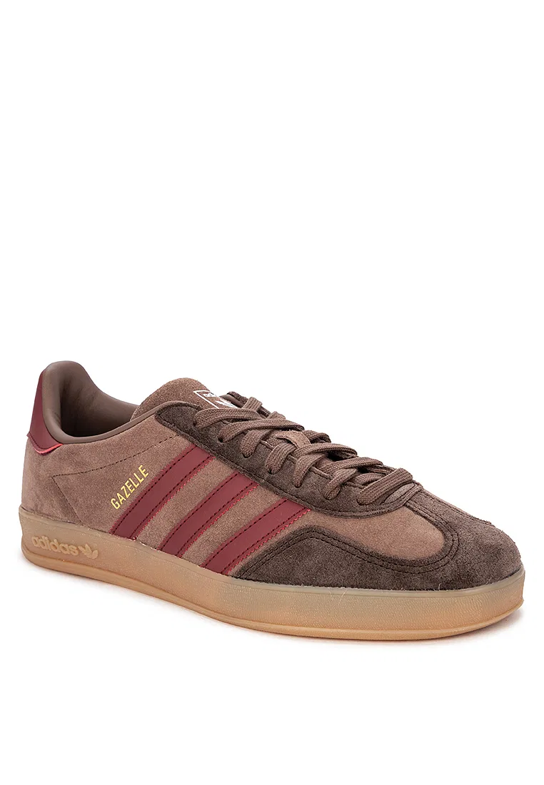 Кроссовки мужские, Gazelle Indoor, Adidas, красный/темно-коричневый — фото 2