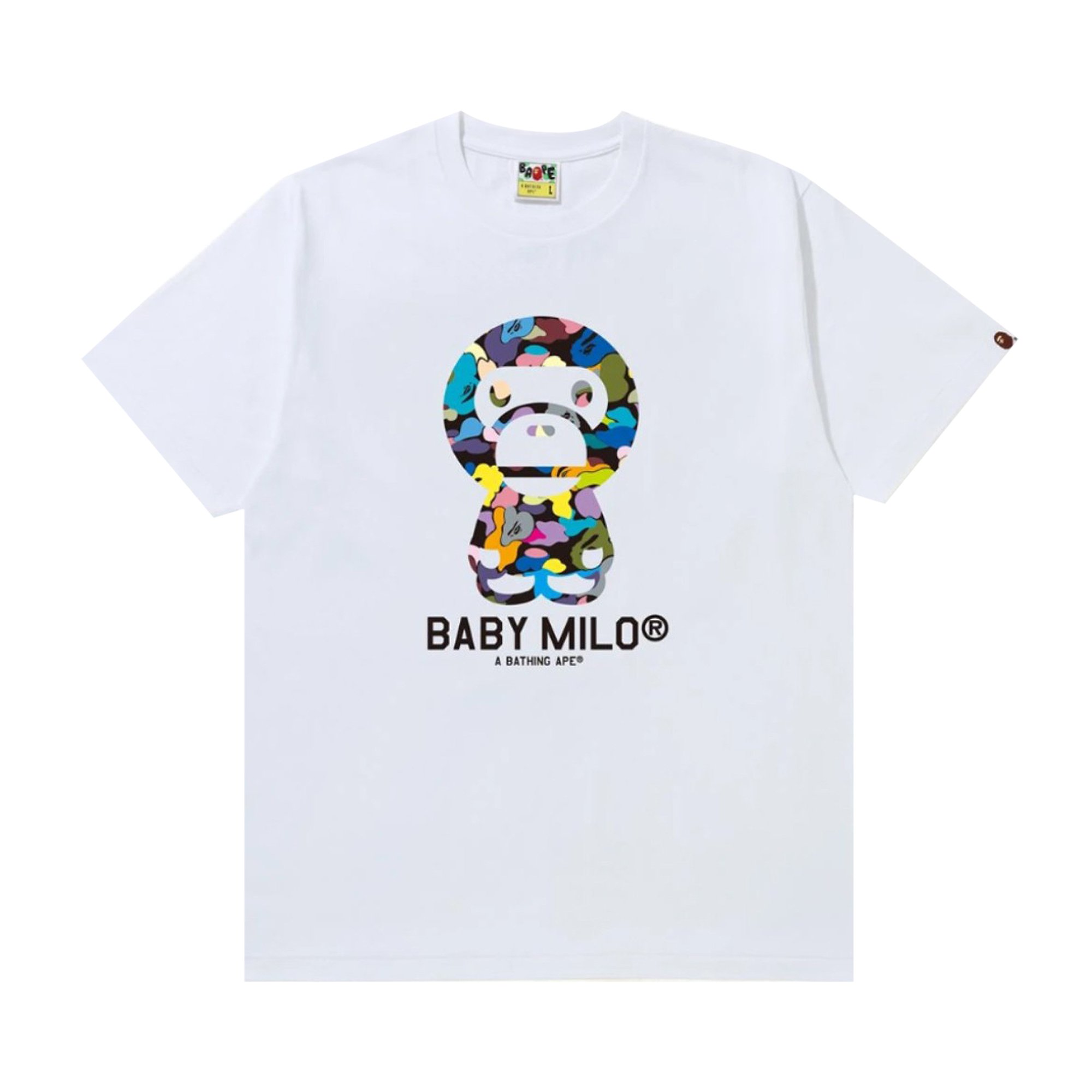 

Футболка BAPE Multi Camo Baby Milo, Белая