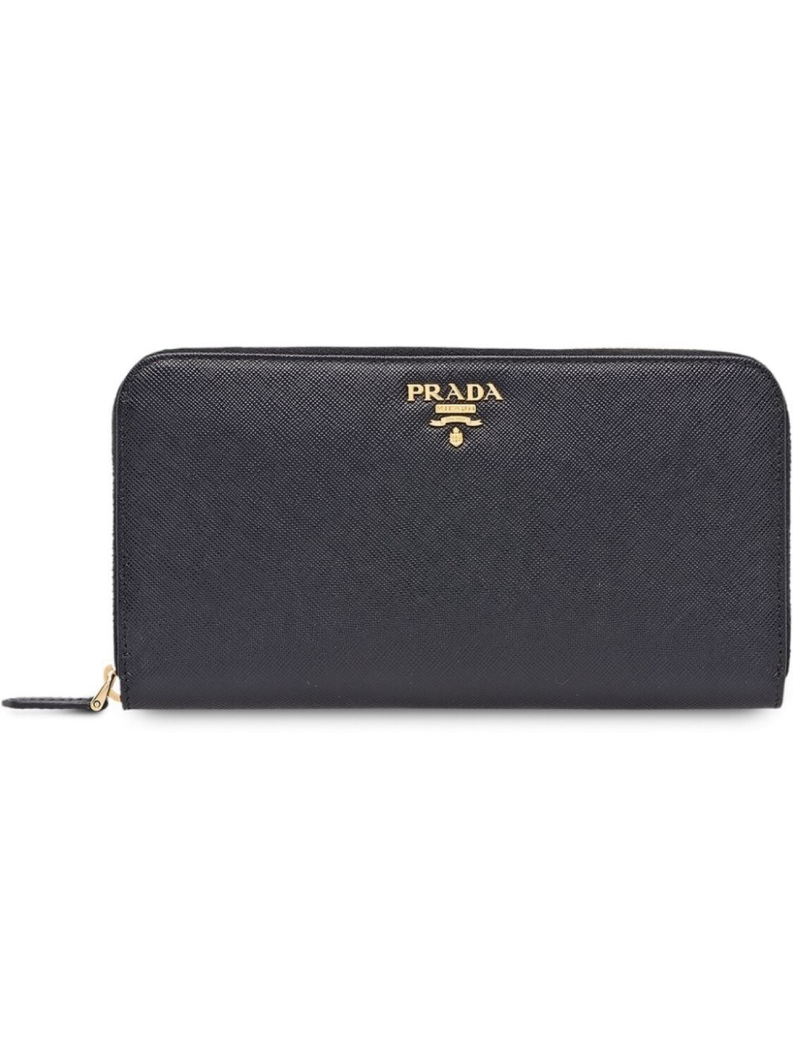 

Prada континентальный кошелек с круговой молнией, черный