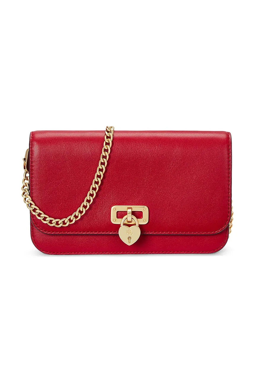 

Кожаный кошелек Lauren Ralph Lauren, красный
