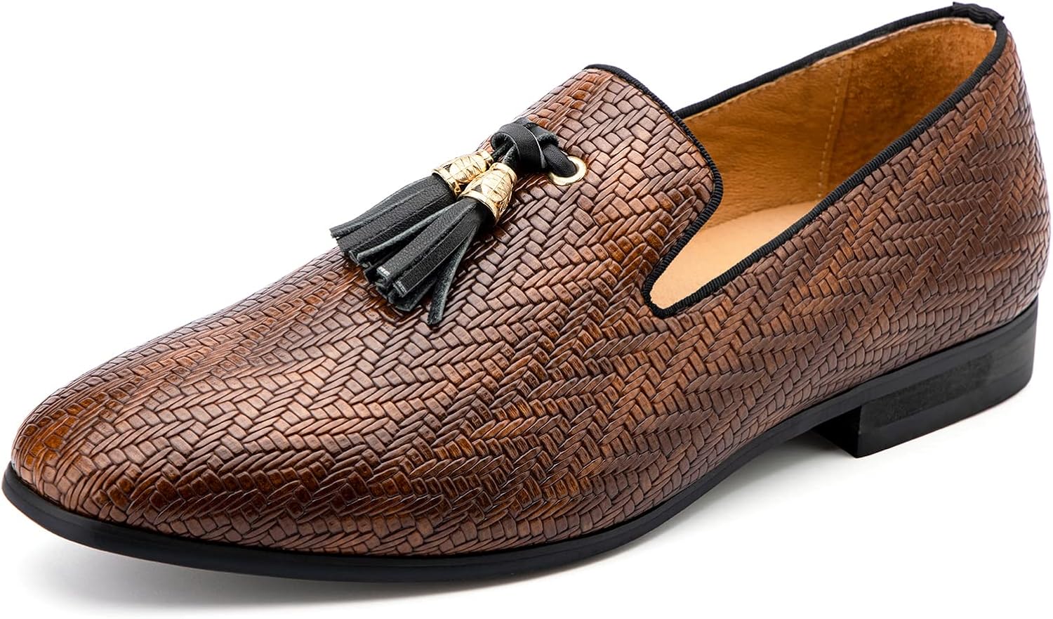 

Мужские бархатные лоферы Meijiana - стильная повседневная обувь с низким каблуком для мужчин, резиновая подошва и металлическая пряжка - идеально для делового и официального стиля, модная мужская обувь, Brown-05