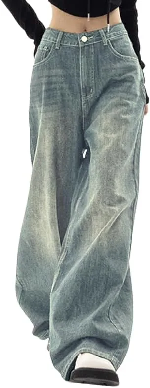 

Emmiol джинсы для женщин Wide Leg Baggy в стиле Y2K